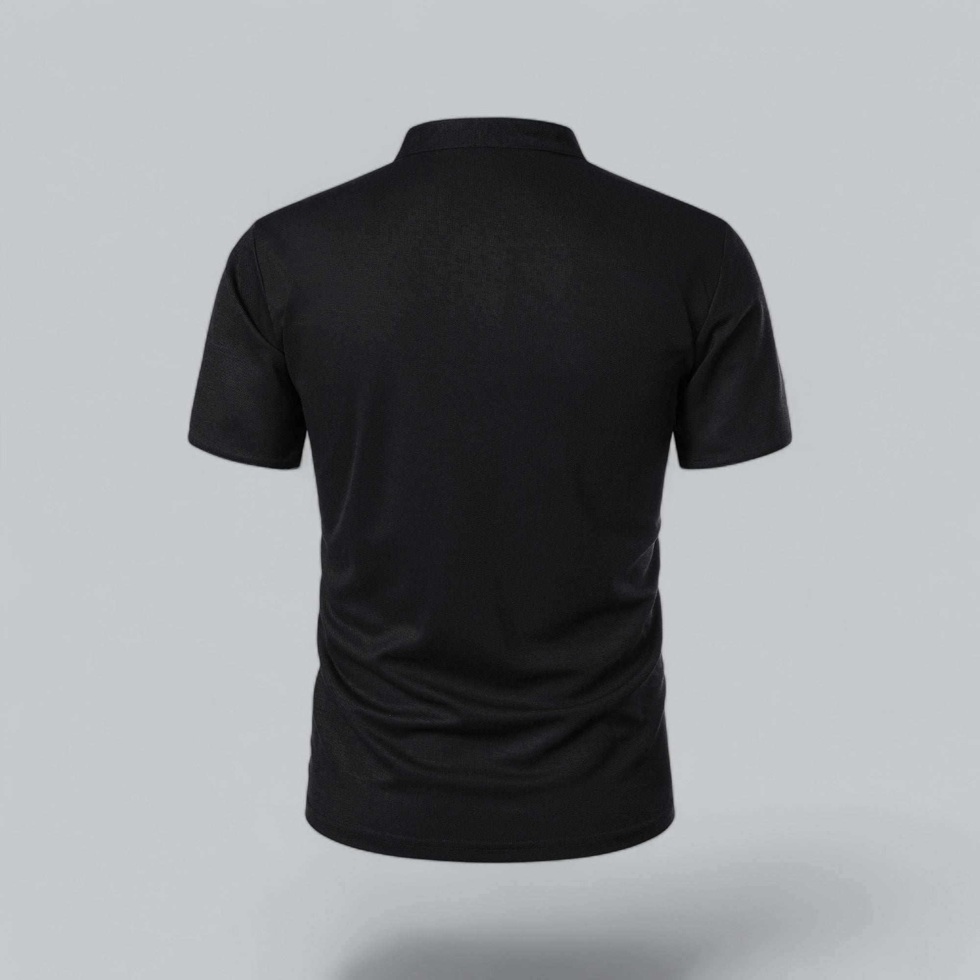 Polo Shirt Pique Cotton Collarless Relaxed Fit