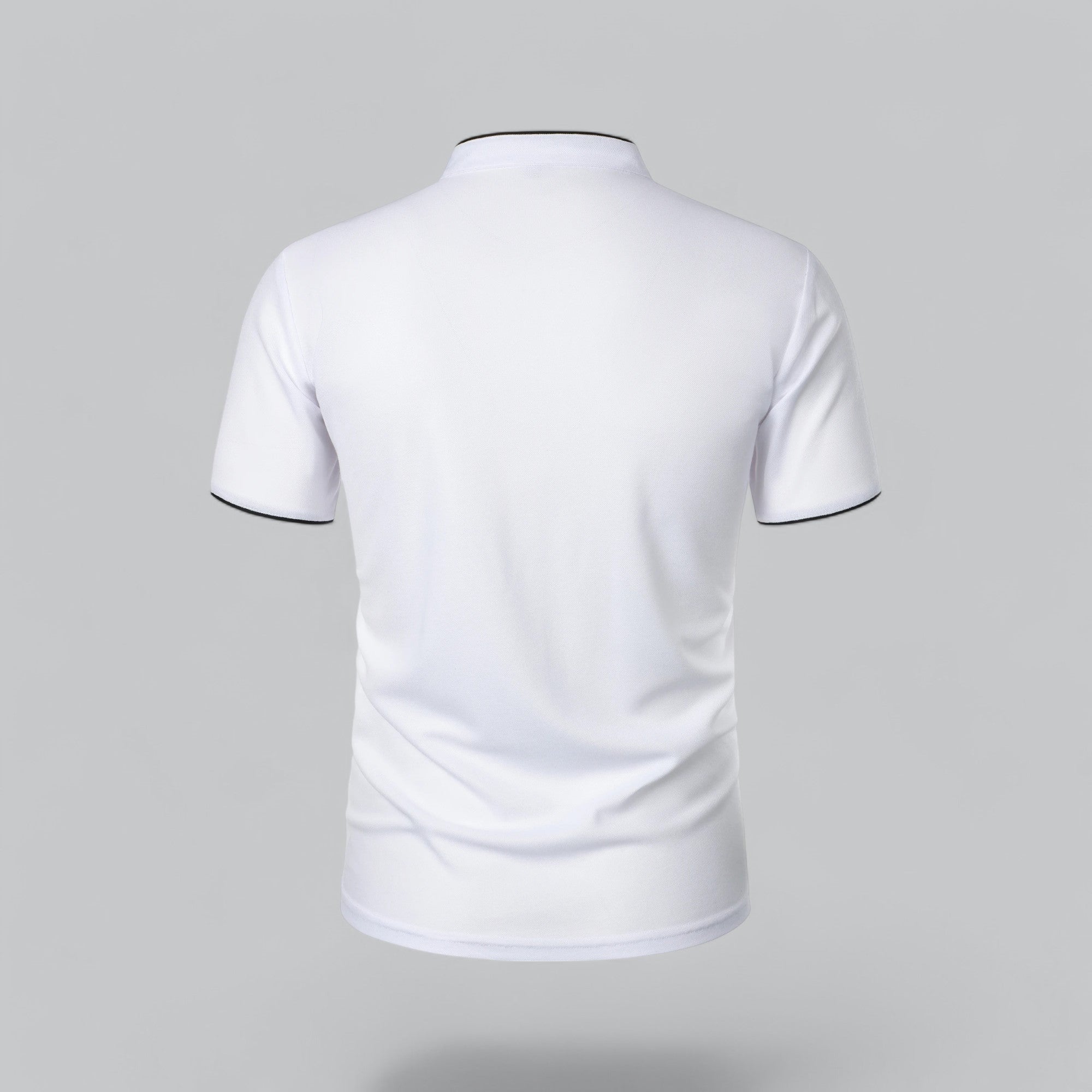 Polo Shirt Pique Cotton Collarless Relaxed Fit