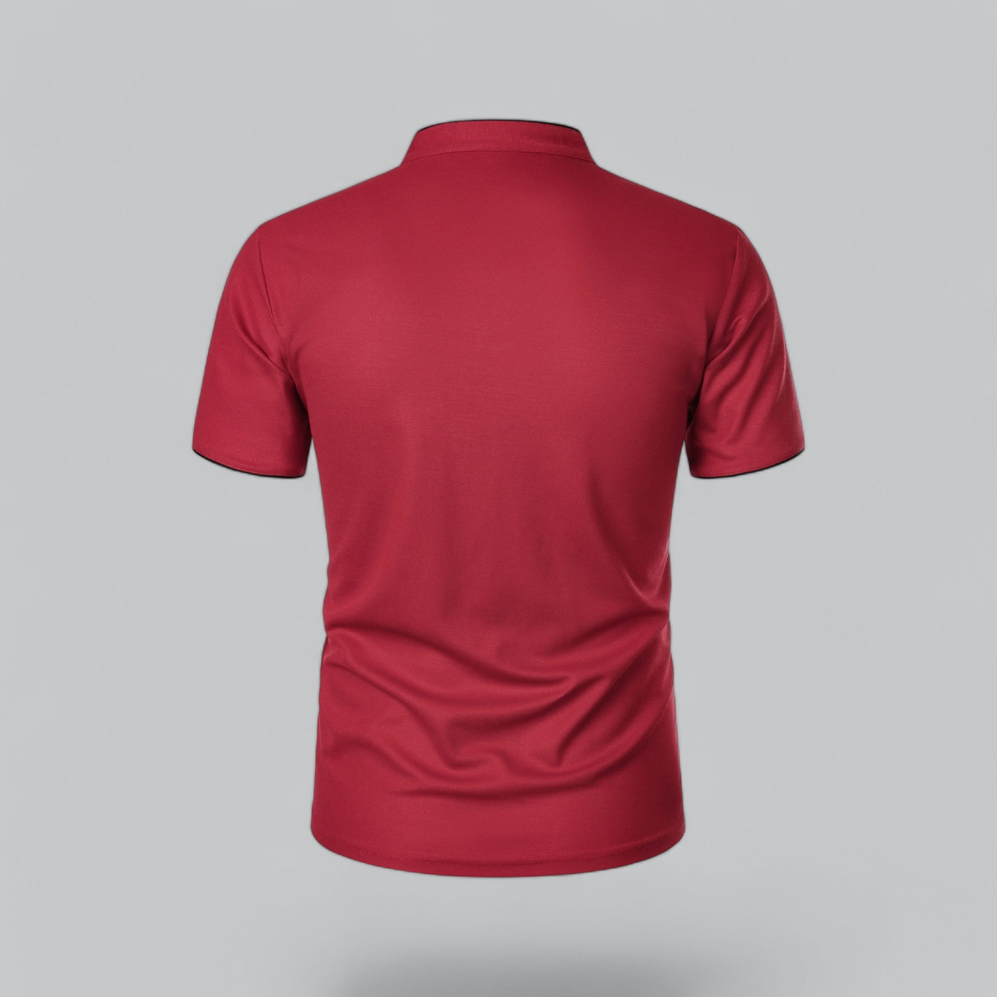 Polo Shirt Pique Cotton Collarless Relaxed Fit