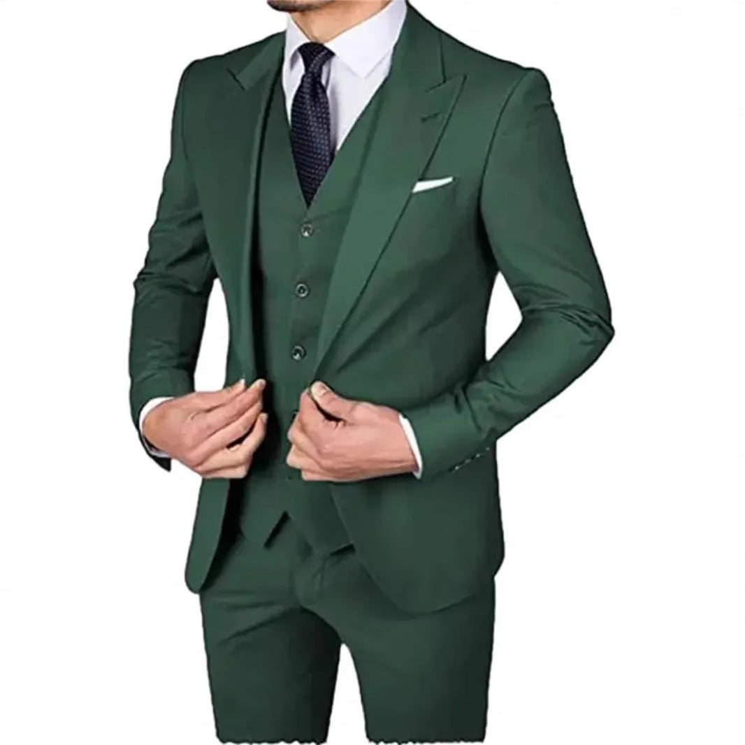 Men's Three Piece Suit Set Notch Lapel