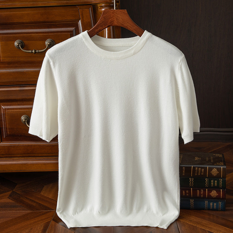 T Shirt Merino Wool Knit Relaxed Fit Breathable