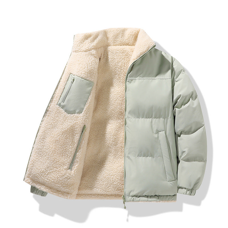 Men's Reversible Puffer Jacket Stand Collar