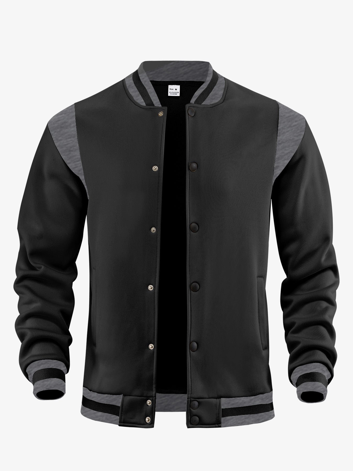 Men's Fleece Lined Bomber Jacket Stand Collar