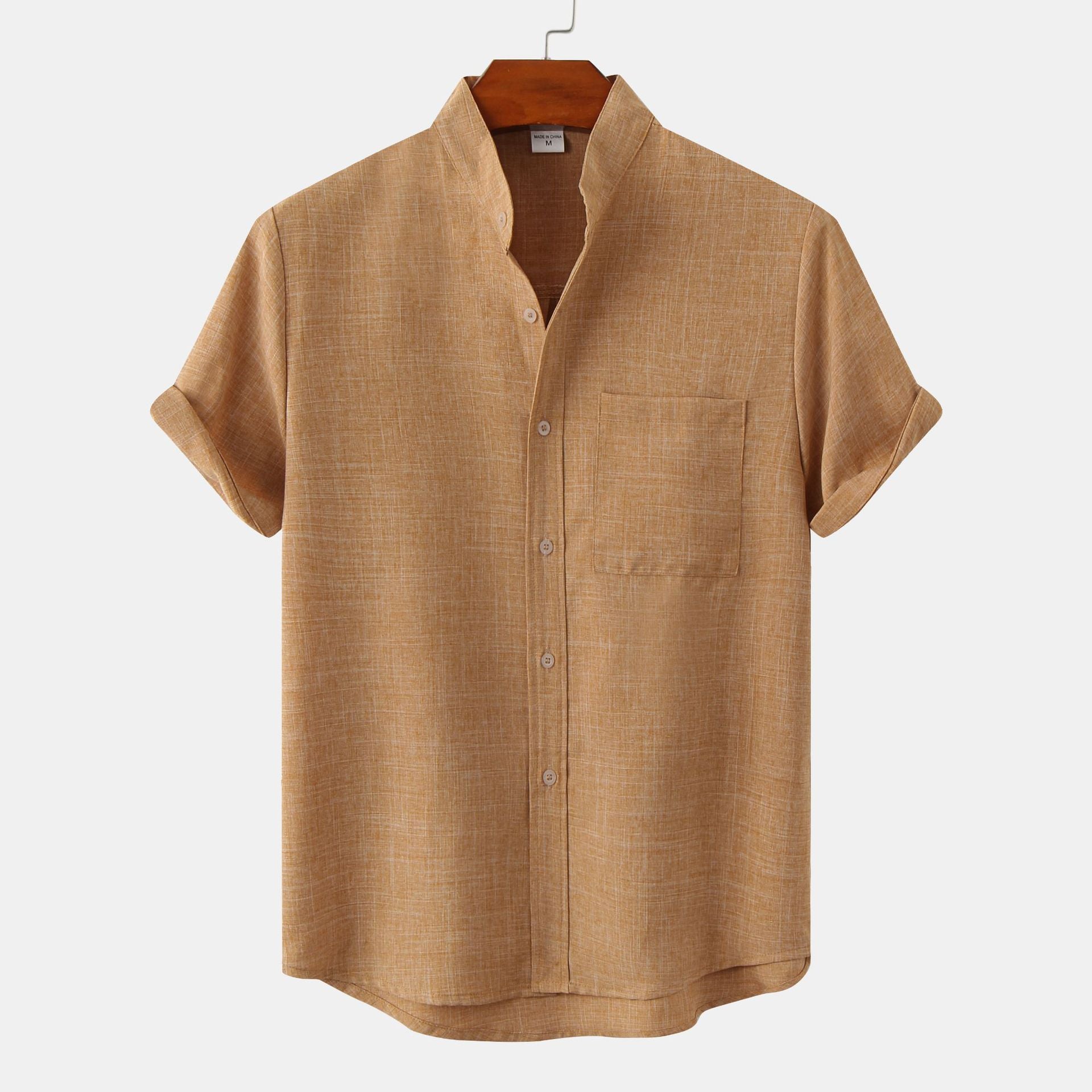 Polo Shirt Linen Muscle Fit Short Sleeve
