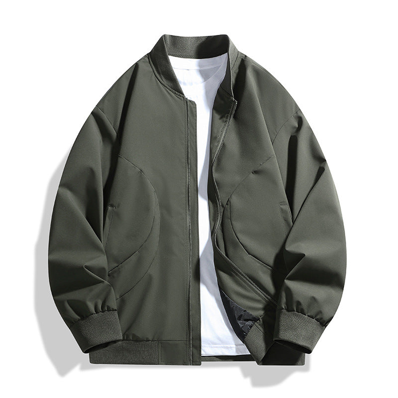 Men's Bomber Jacket Baseball Collar Loose Fit
