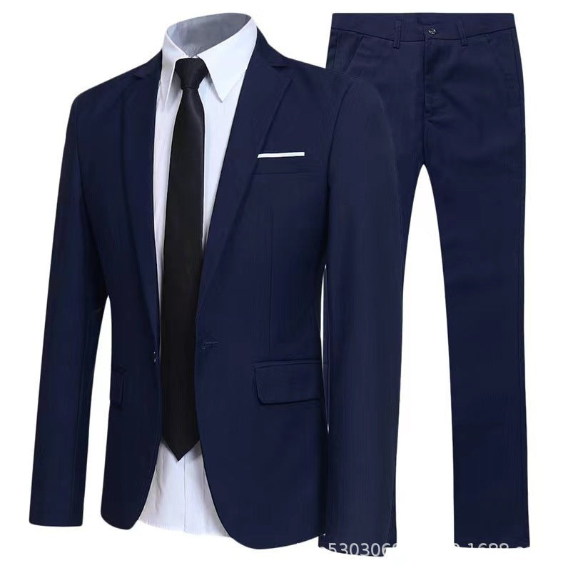 Men's Business Suit Set Notch Lapel Two Piece