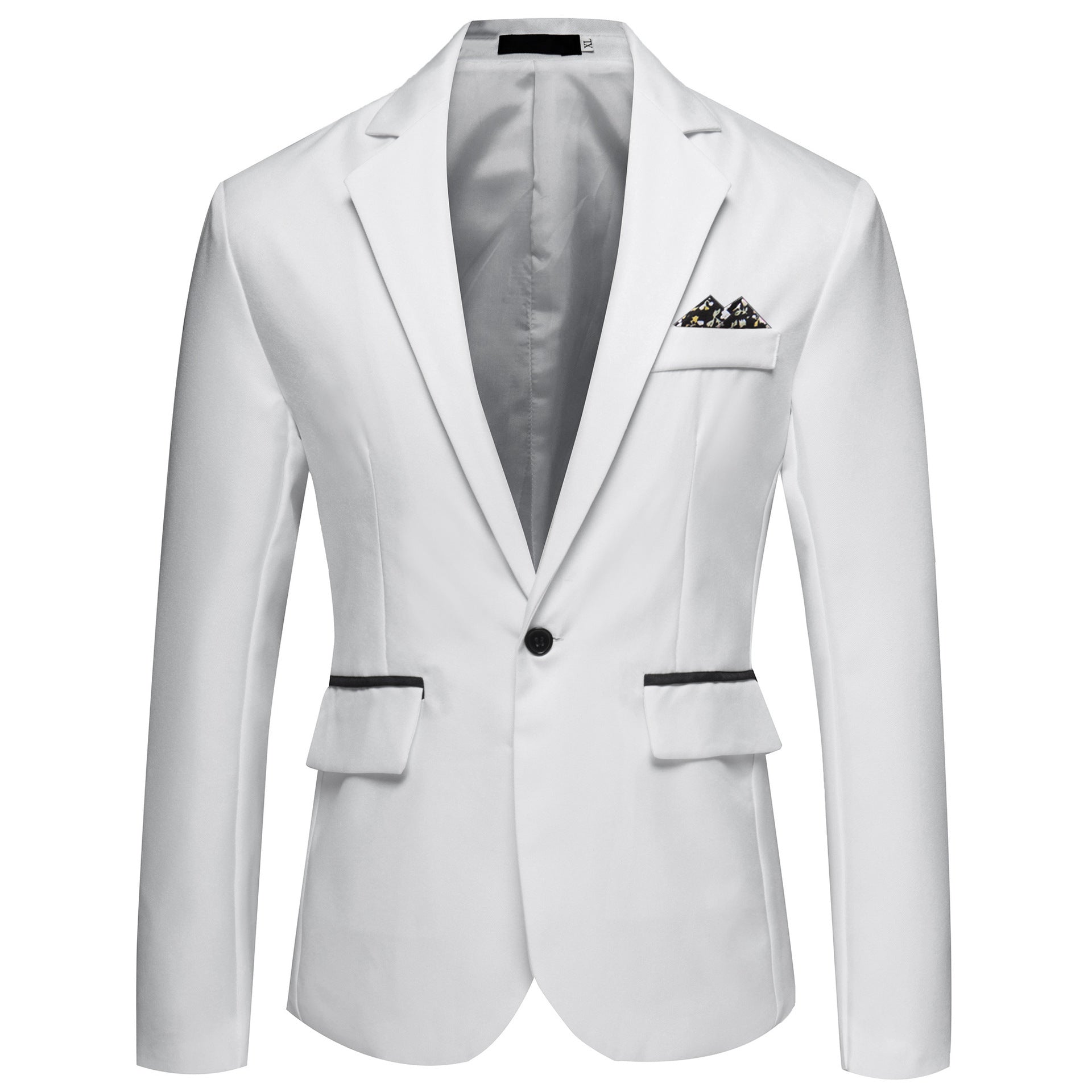 Men's Slim Fit Blazer Notch Lapel Single Button