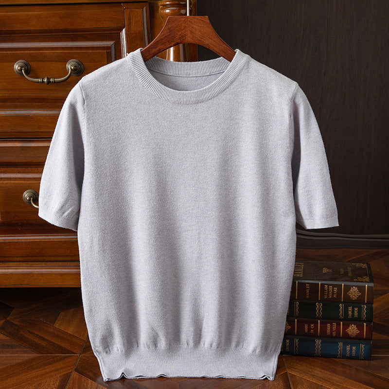 T Shirt Merino Wool Knit Relaxed Fit Breathable