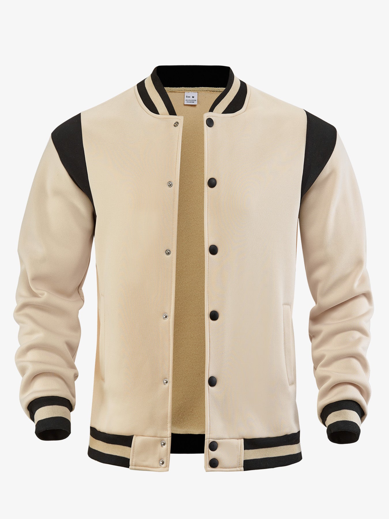 Men's Fleece Lined Bomber Jacket Stand Collar