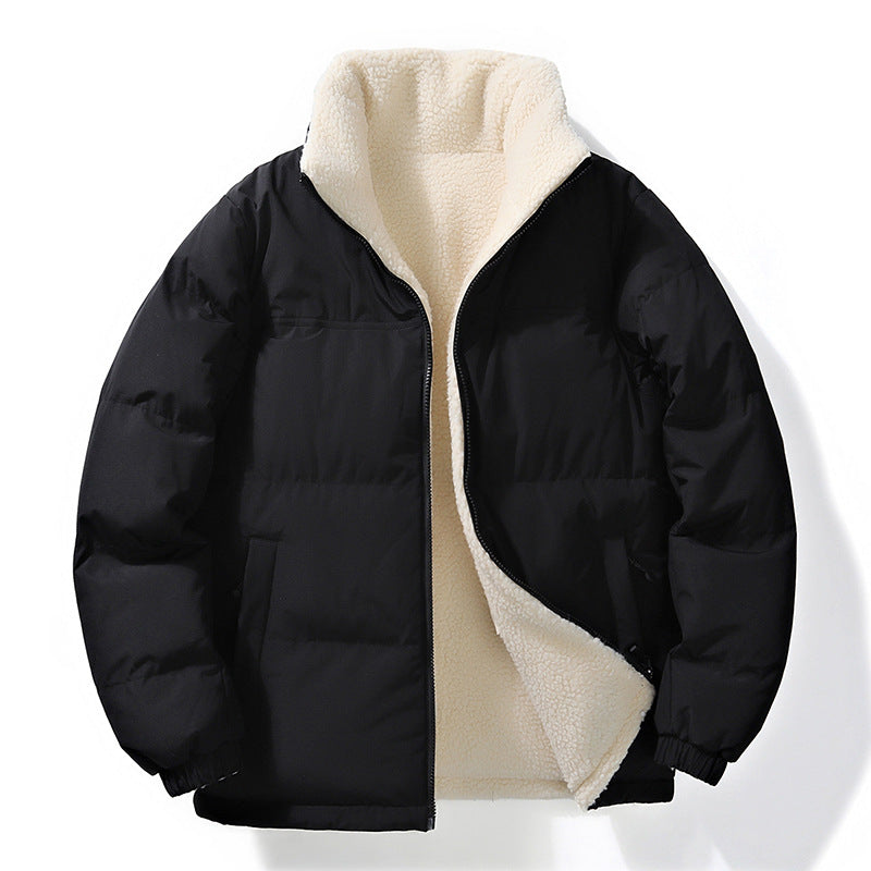 Men's Reversible Puffer Jacket Stand Collar