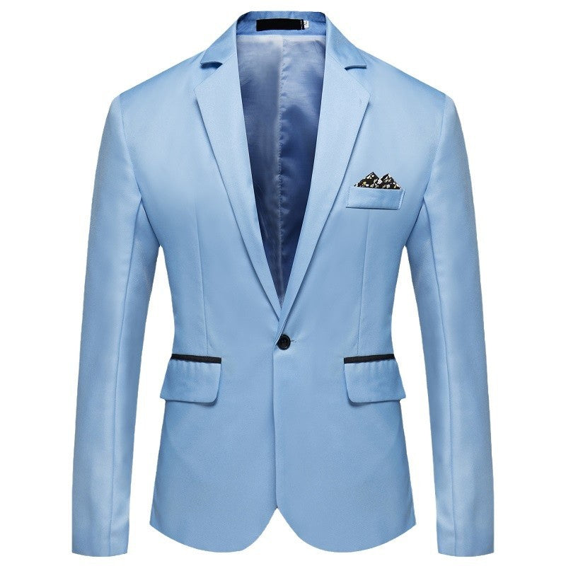 Men's Slim Fit Blazer Notch Lapel Single Button