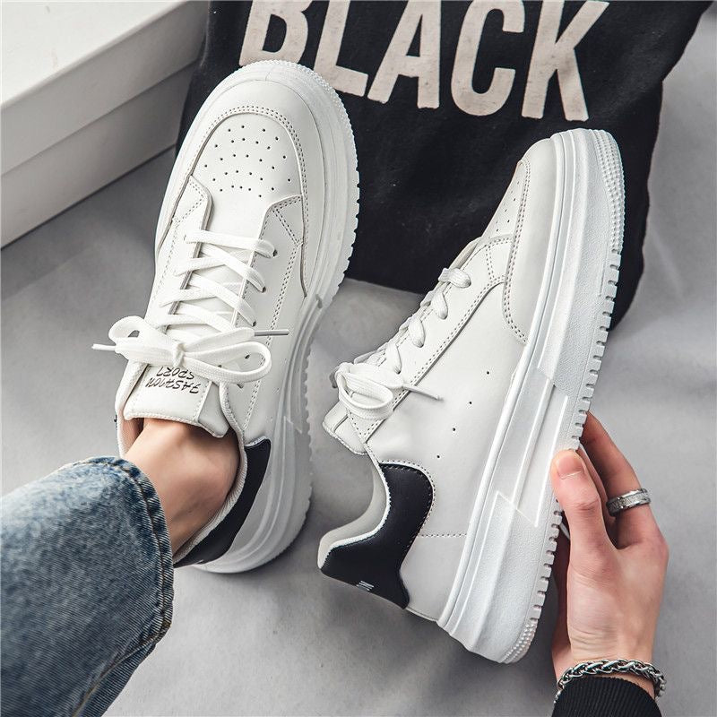 Men's Sneakers Thick Sole Lace Up Casual