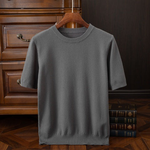 T Shirt Merino Wool Knit Relaxed Fit Breathable