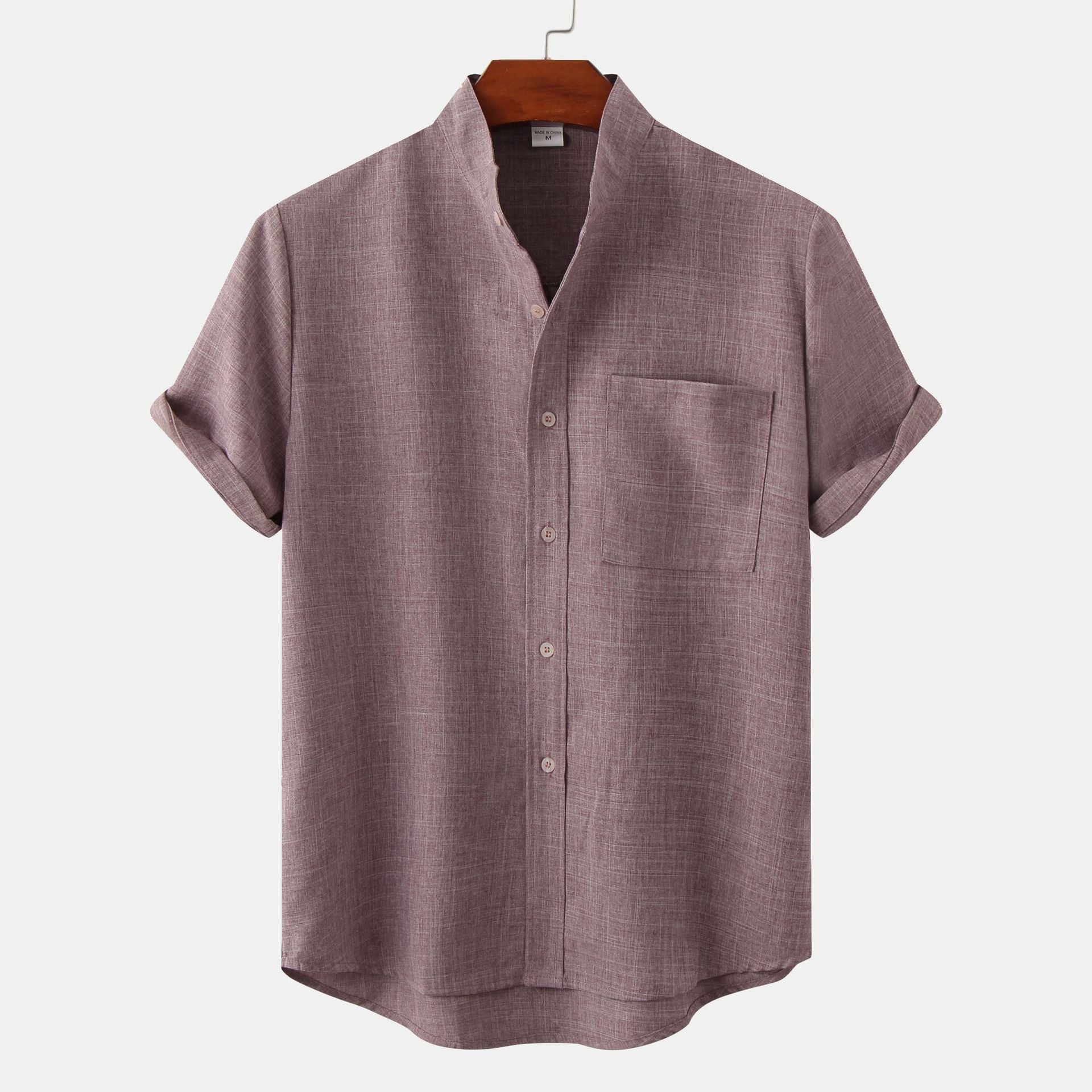 Polo Shirt Linen Muscle Fit Short Sleeve