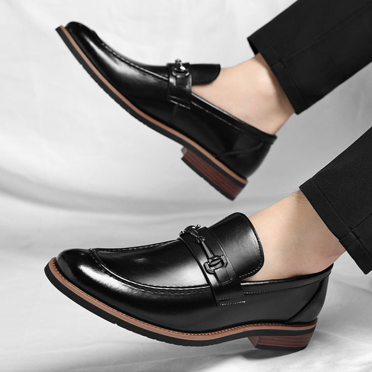 Loafer Italian Leather Metal Bit Cushioned Insole Rubber Sole