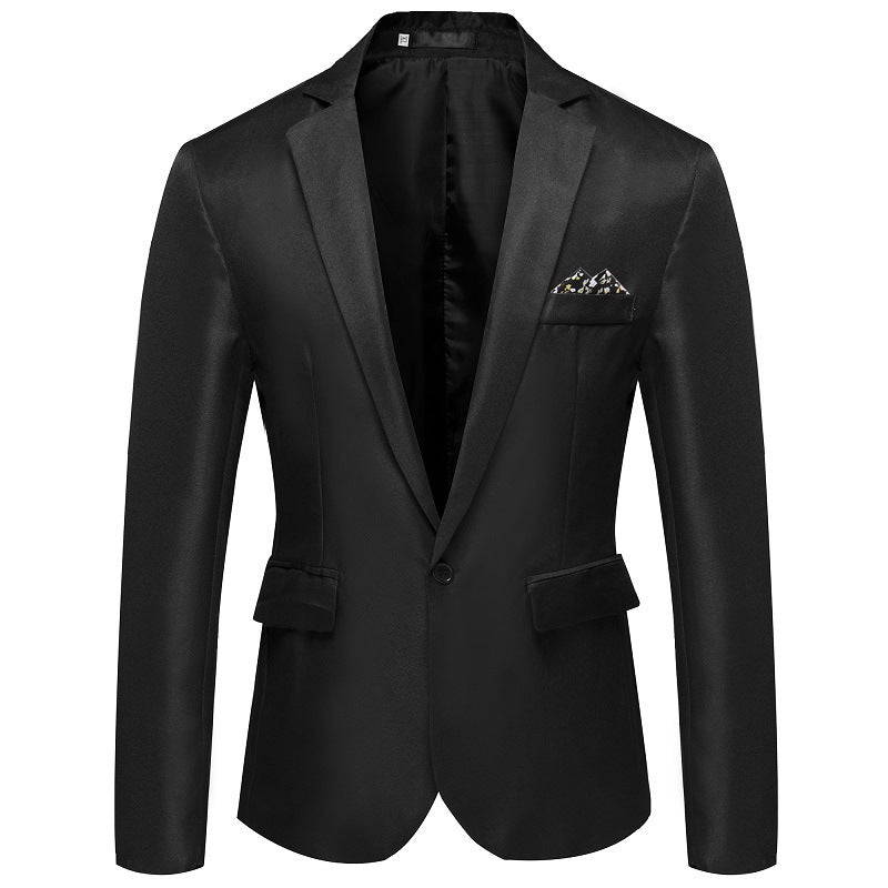 Men's Slim Fit Blazer Notch Lapel Single Button
