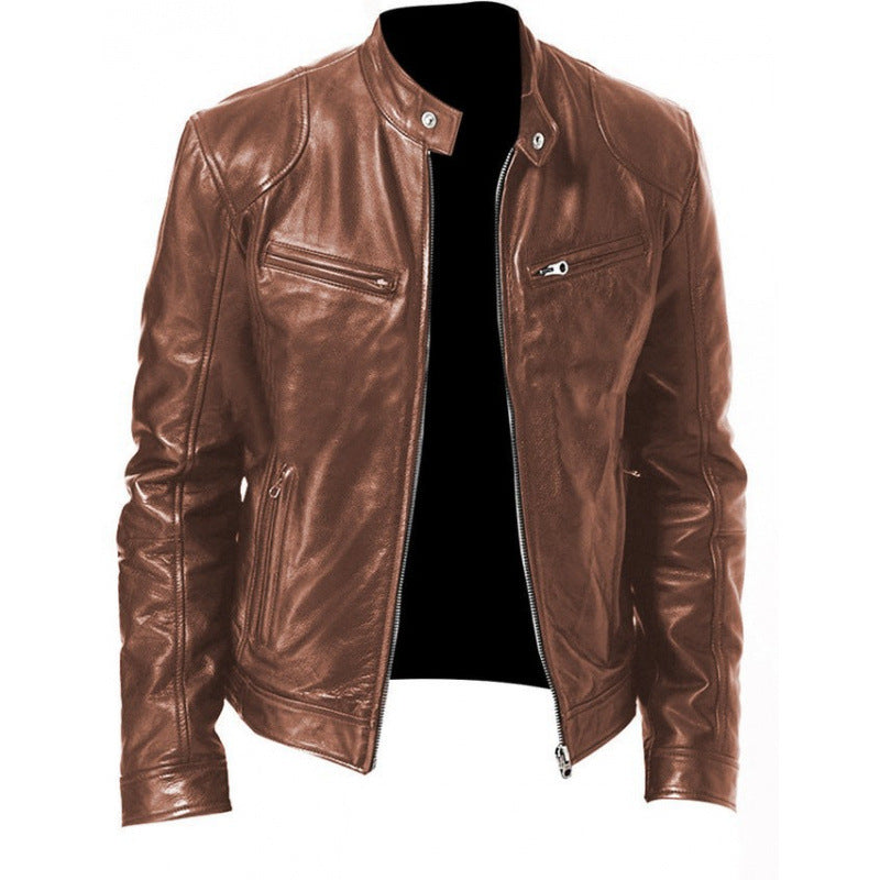 Jacket Leather Rider Structured Fit