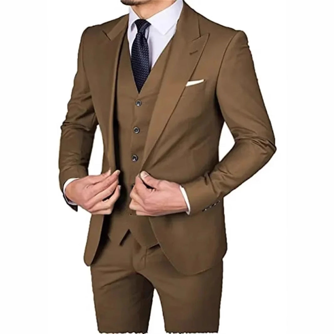 Men's Three Piece Suit Set Notch Lapel