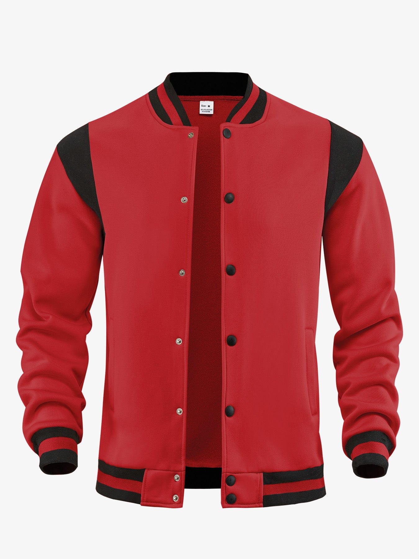 Men's Fleece Lined Bomber Jacket Stand Collar