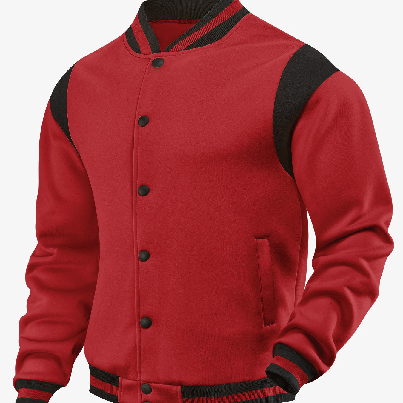 Men's Fleece Lined Bomber Jacket Stand Collar
