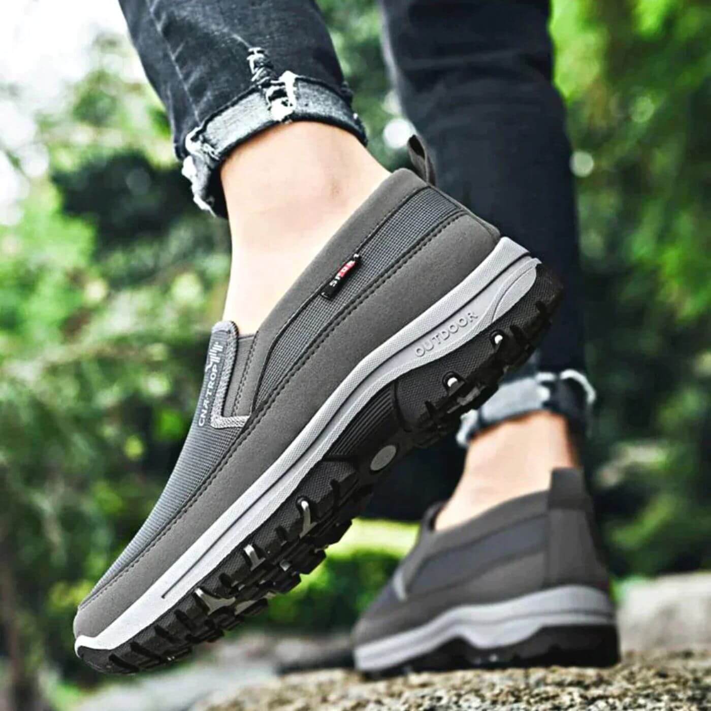 Men's Orthopedic Slip On Shoes Cushioned Sole Ergonomic Insole Casual