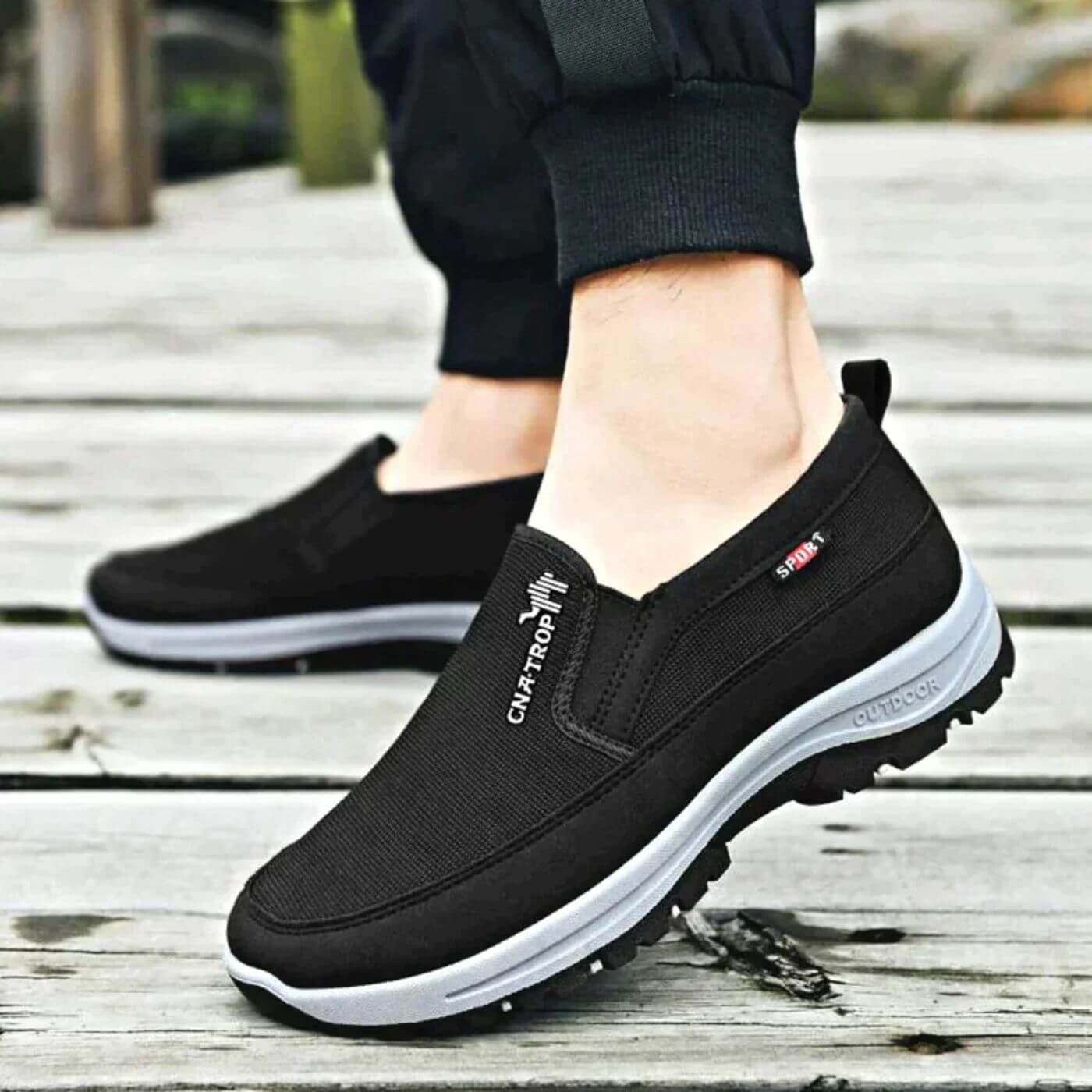 Men's Orthopedic Slip On Shoes Cushioned Sole Ergonomic Insole Casual