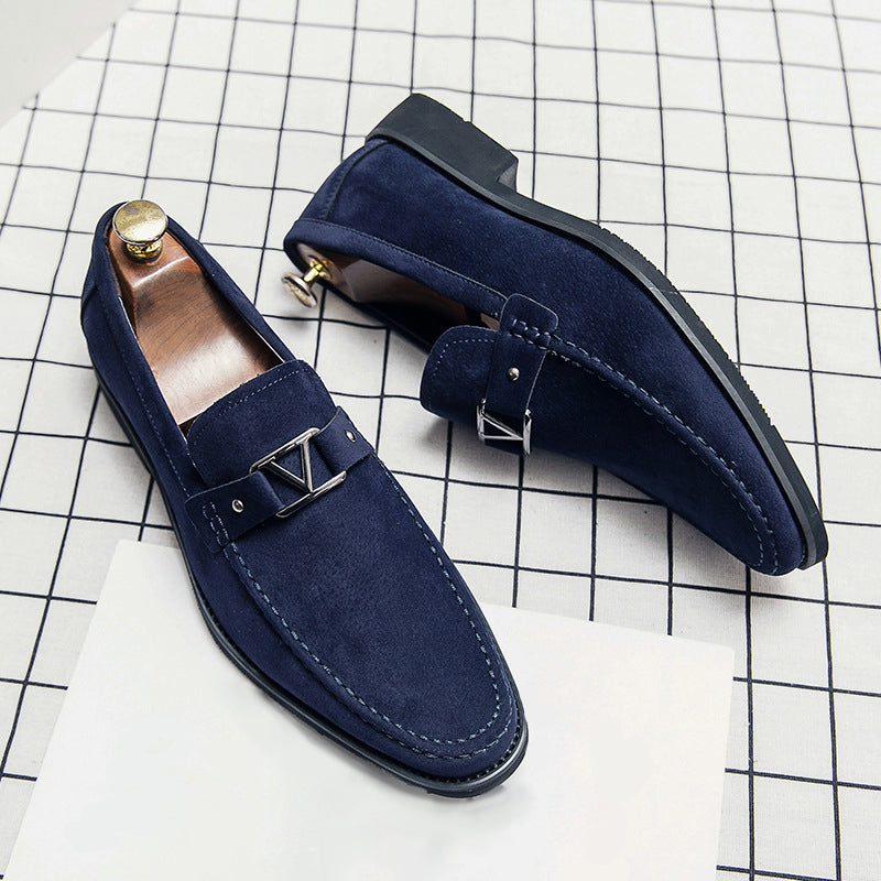 Suede Bit Loafers Upper Metal Bit Detail Slip On Smart Casual