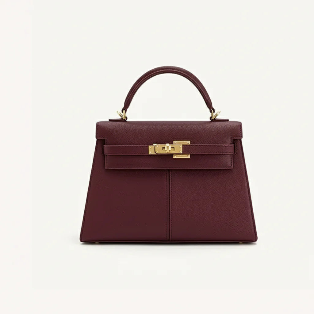 Women’s Crossbody Handbag with Gold-Tone Hardware