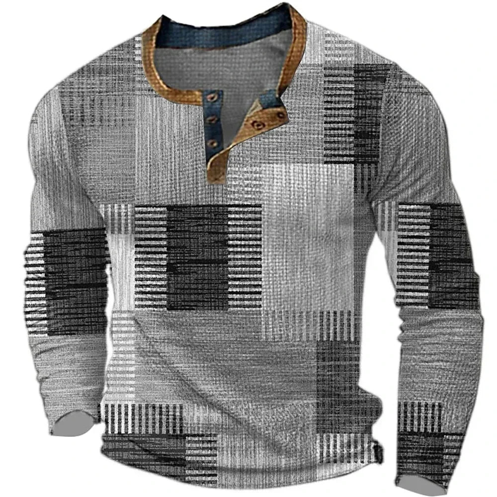 Rowan | Men's Patchwork Long-Sleeve Casual Shirt