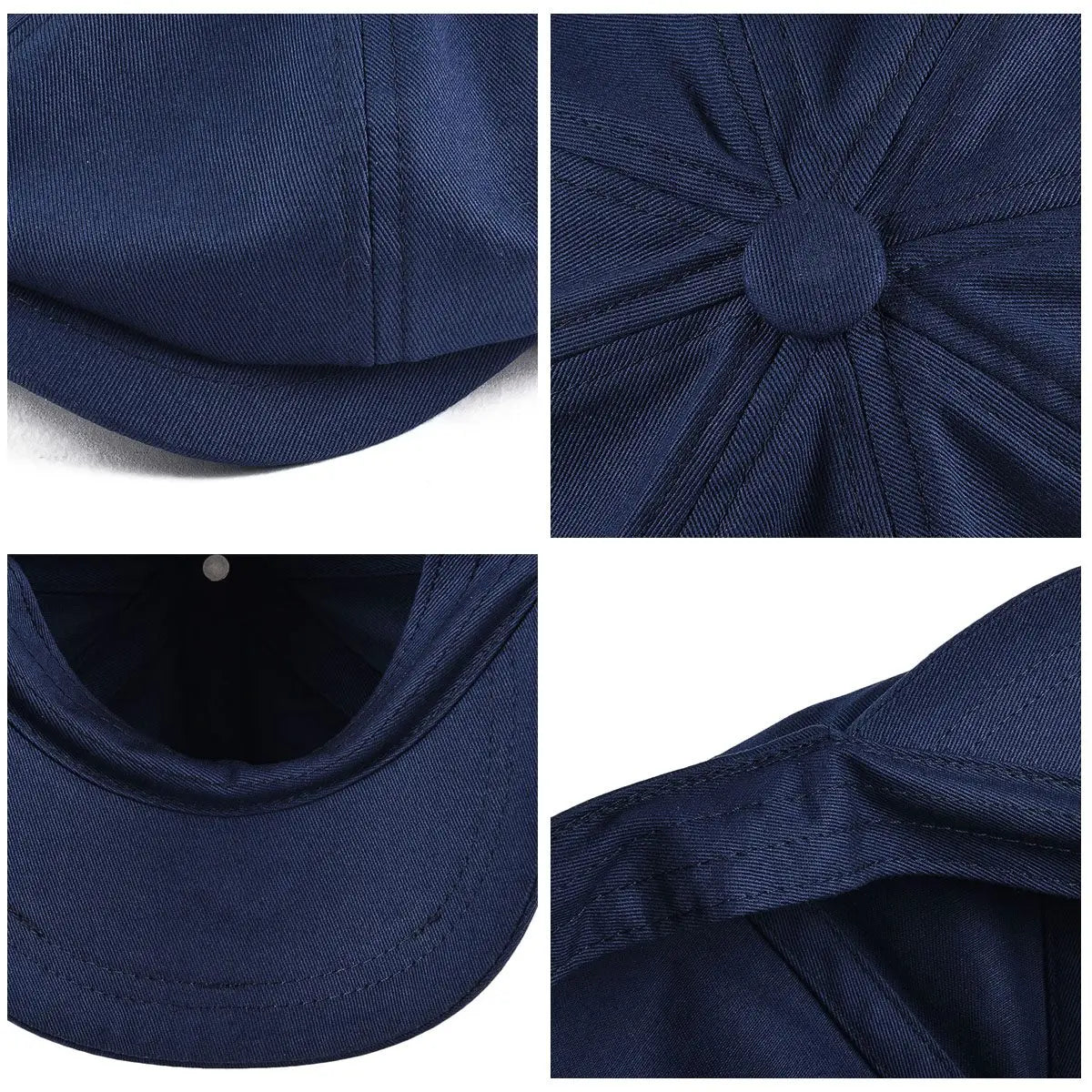 Cap Twill Cotton Newsboy 8 Panel Flat Ivy