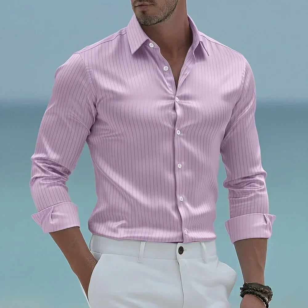 Shirt Poplin Striped Slim Fit