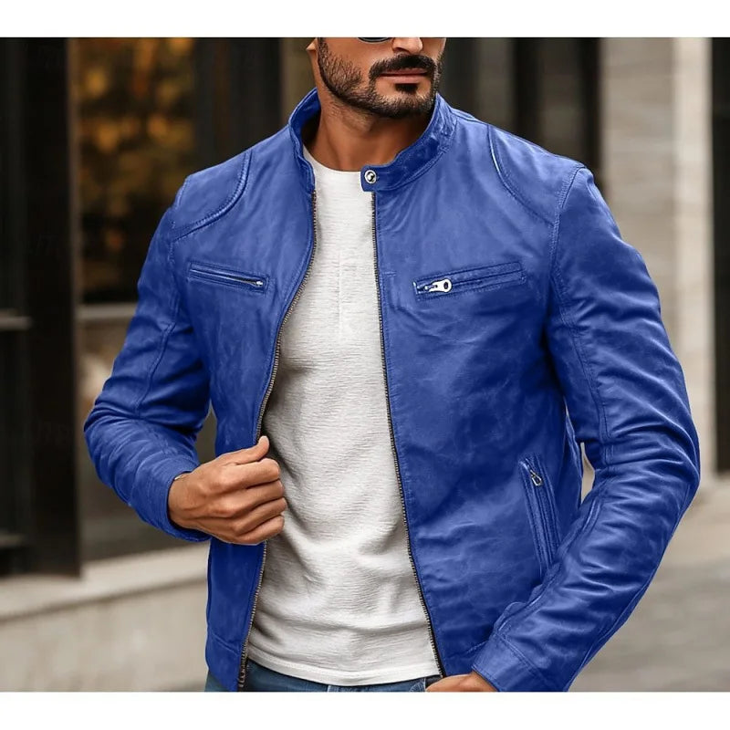 Jacket Leather Rider Structured Fit