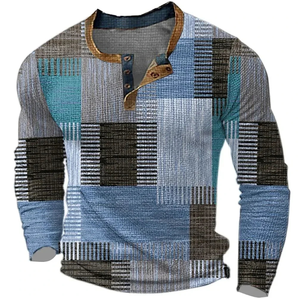 Rowan | Men's Patchwork Long-Sleeve Casual Shirt