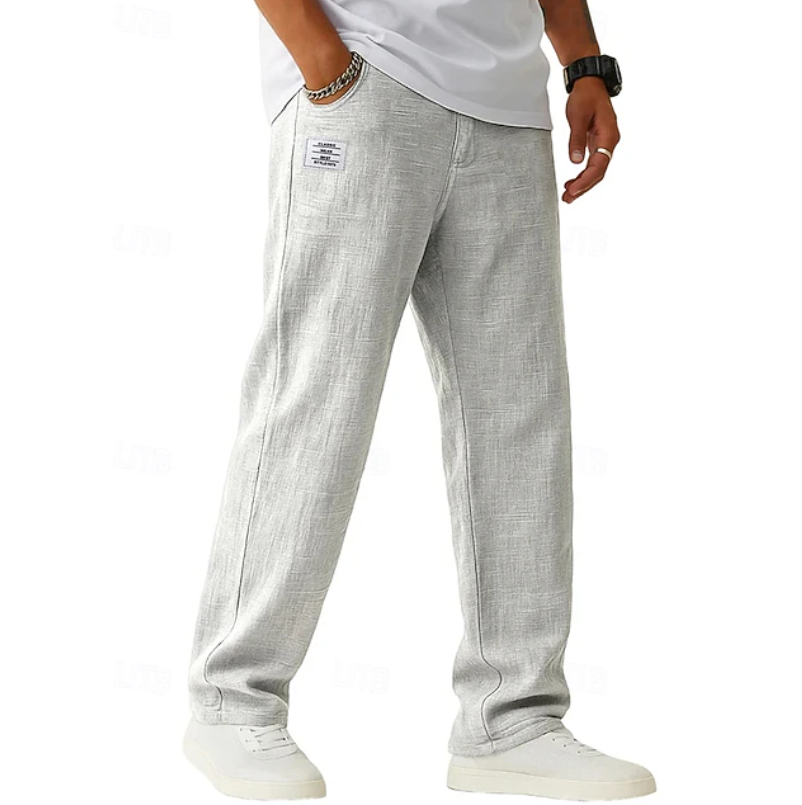 Men's Relaxed Straight-Leg Casual Trousers original product view 3