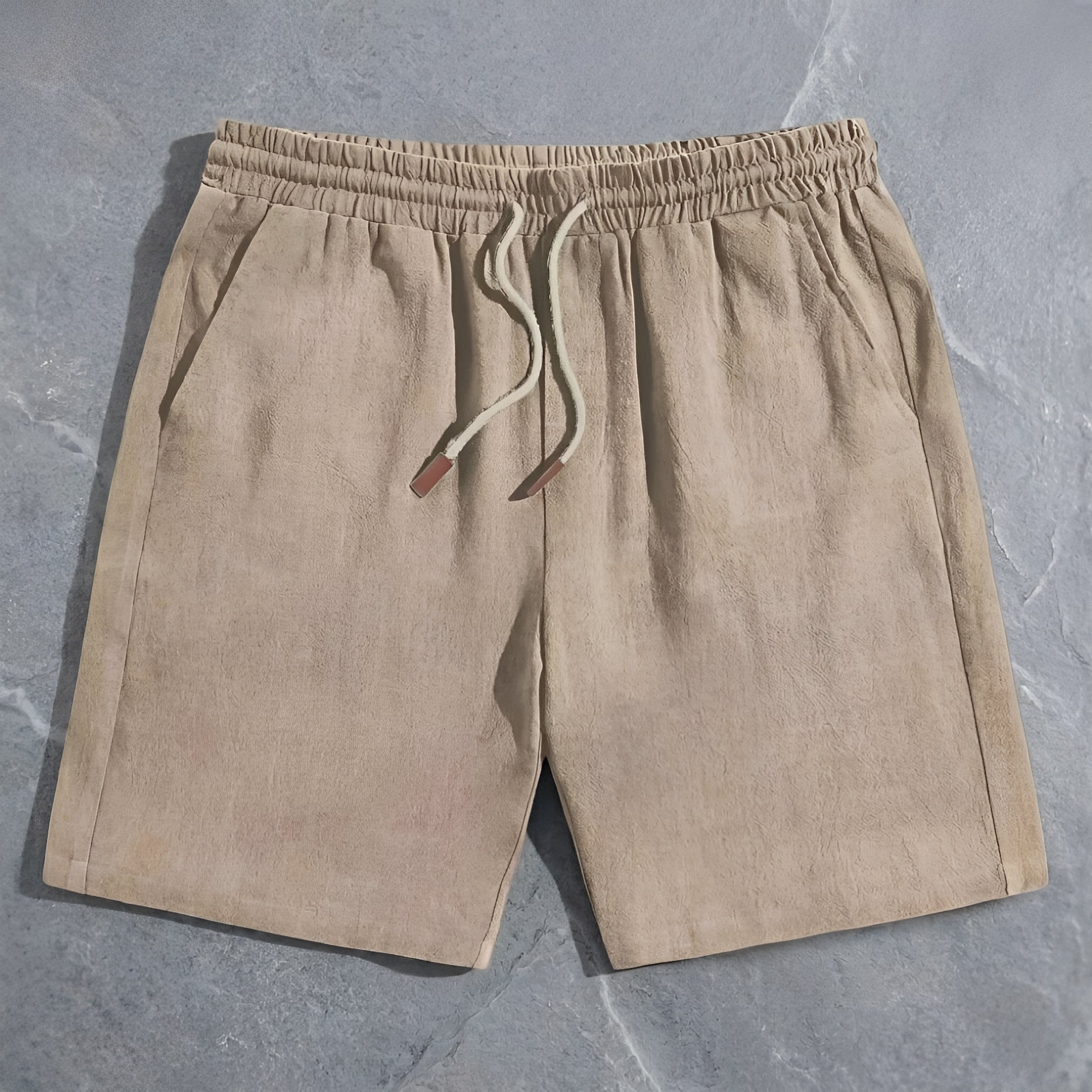 Men's Shorts Cotton Drawstring Elastic Waistband