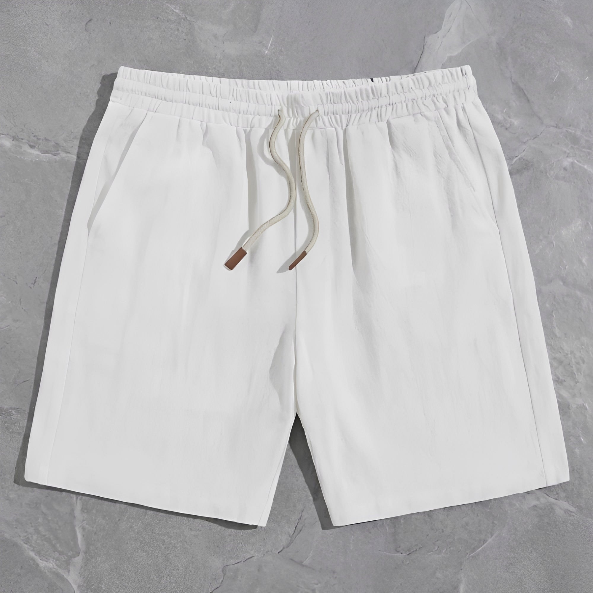 Men's Shorts Cotton Drawstring Elastic Waistband