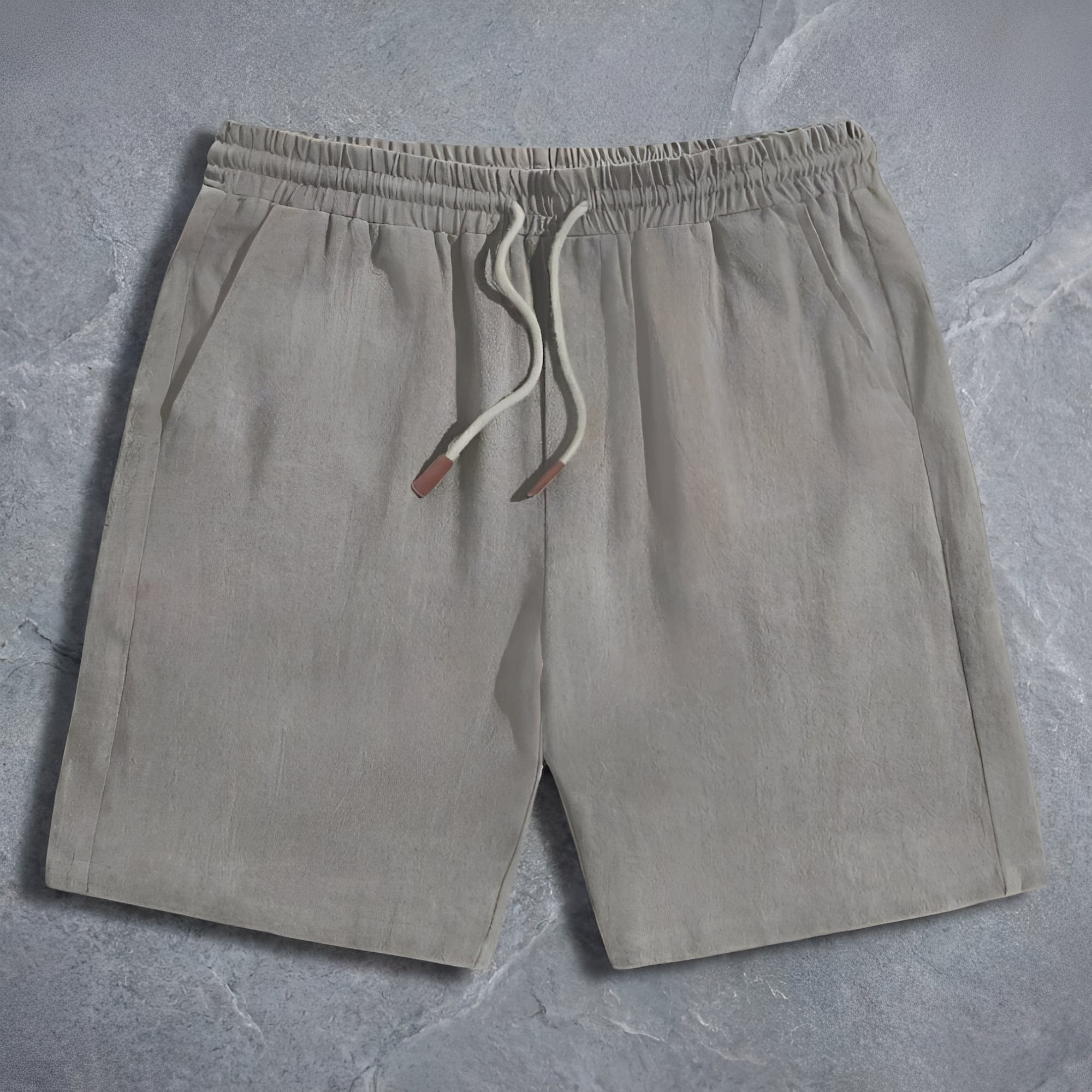 Men's Shorts Cotton Drawstring Elastic Waistband