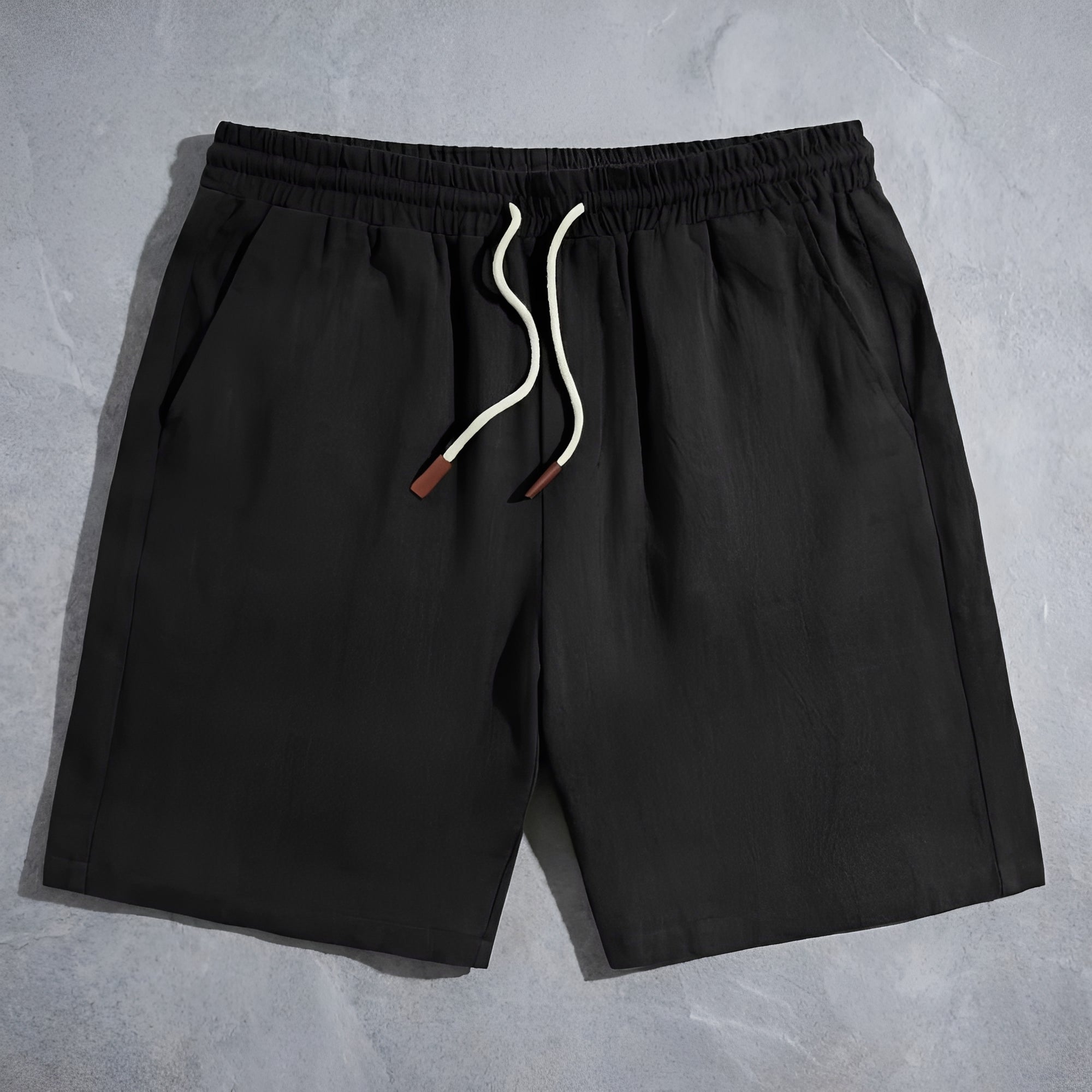 Men's Shorts Cotton Drawstring Elastic Waistband