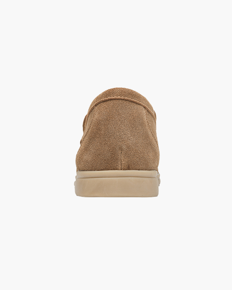 Loafer Suede Slip On Moccasin Toe Braided Vamp