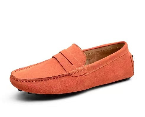 Suede Loafers Upper Slip On Stitched Sole Smart Casual Everyday