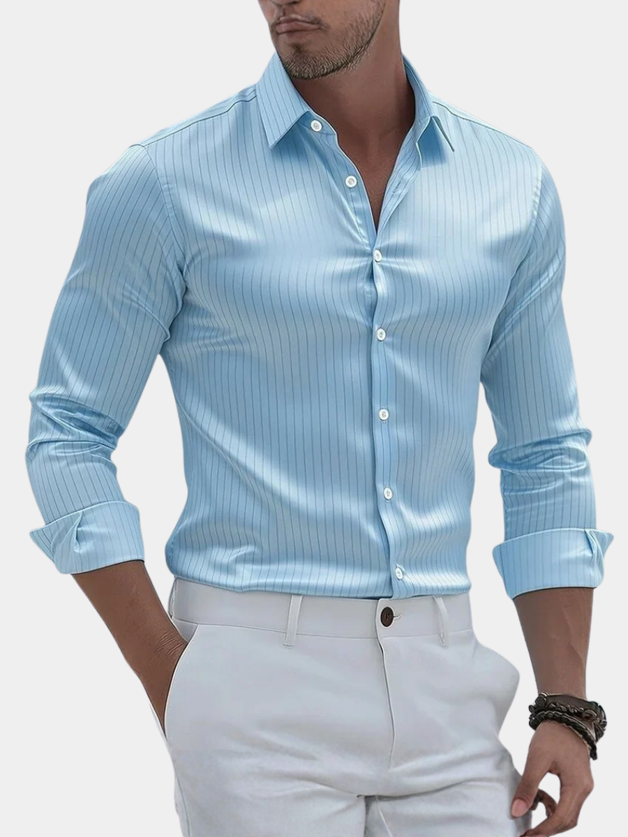 Shirt Poplin Striped Slim Fit