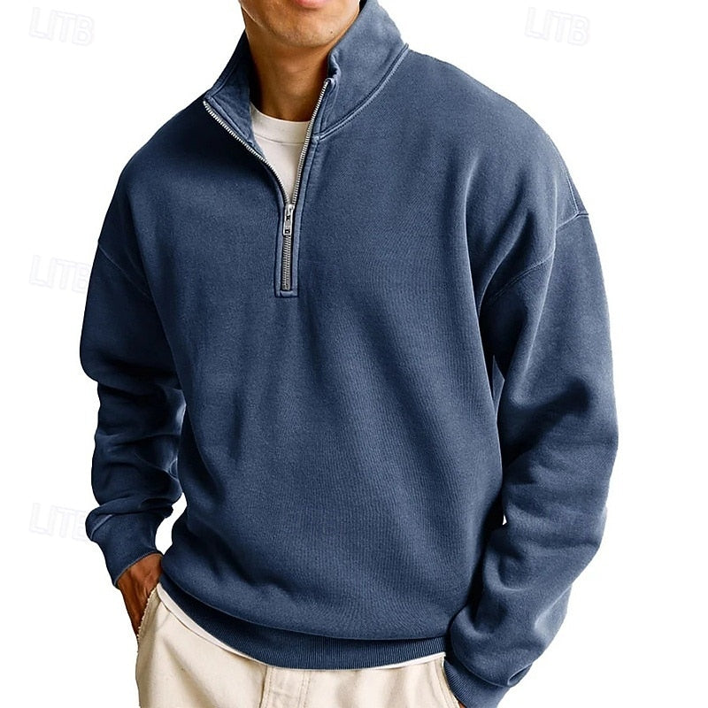Victor | Men's Stand-Collar Quarter-Zip Sweatshirt