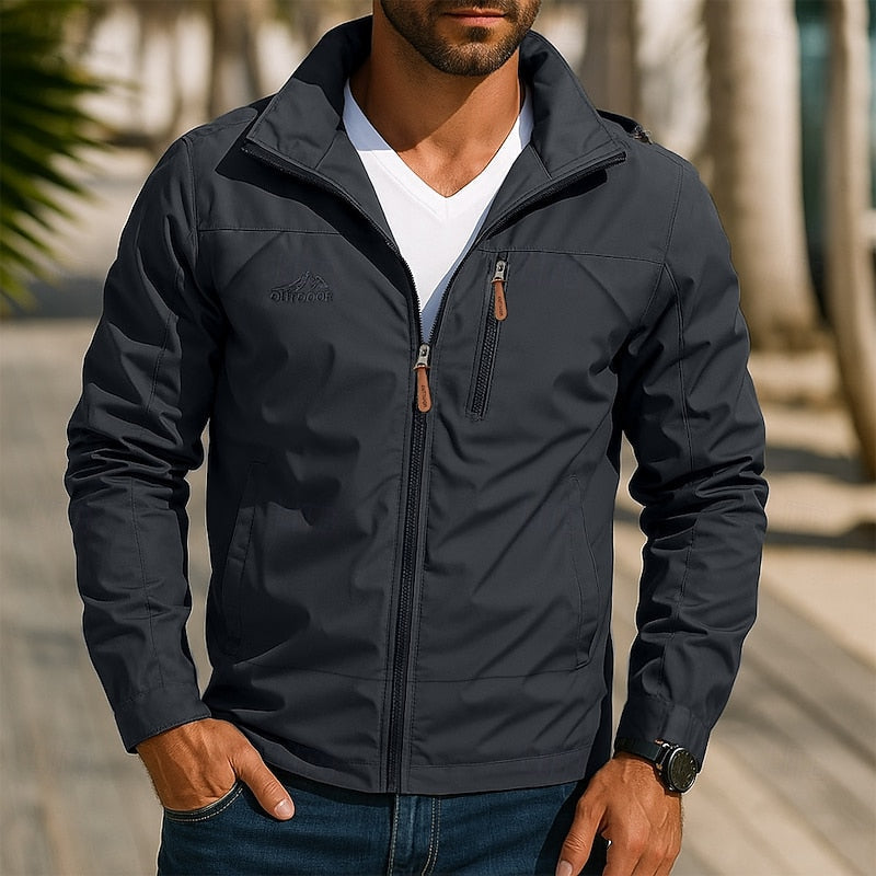 Men’s Lightweight Hooded Jacket Regular Fit with Zip Pockets