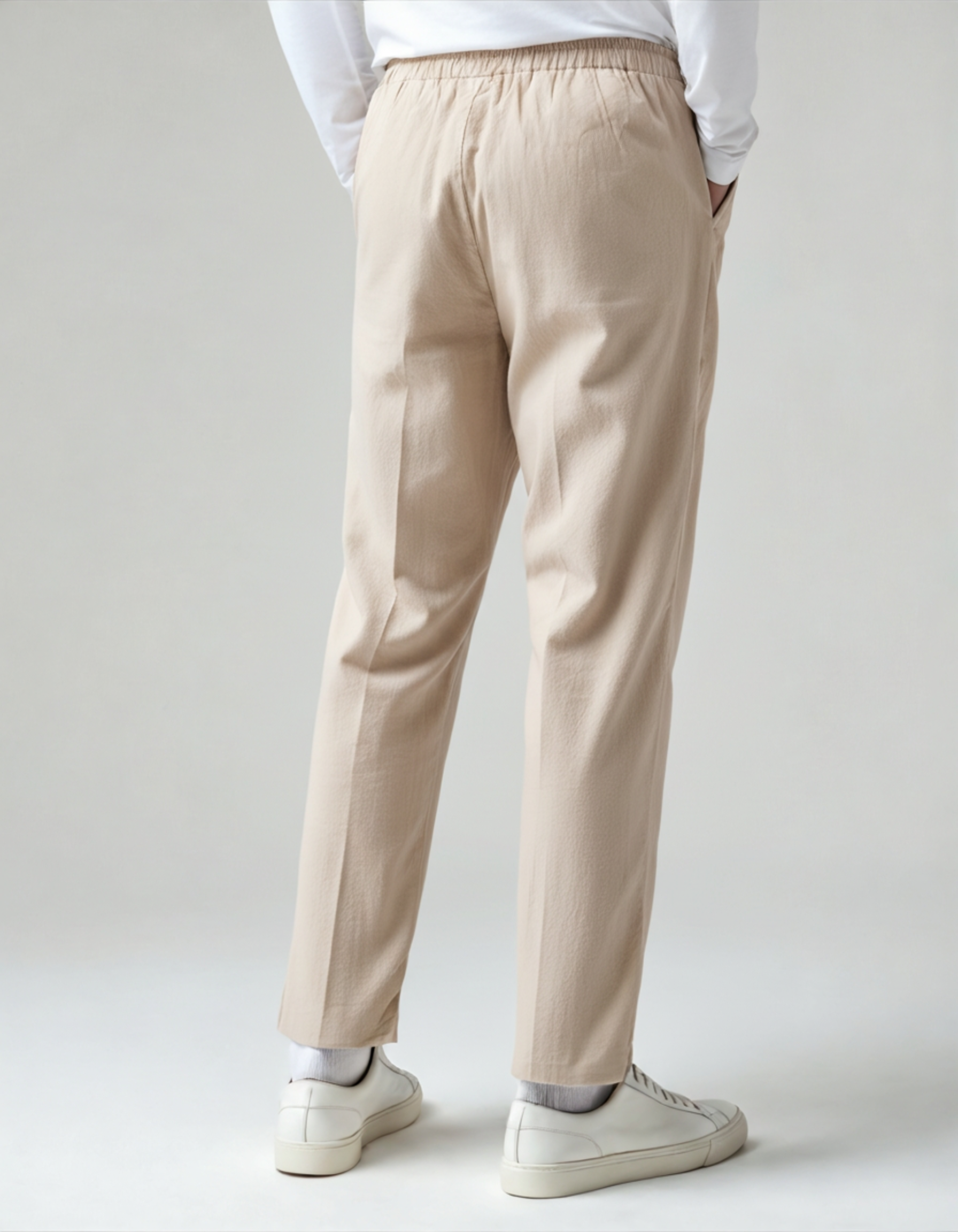 Trousers Linen Relaxed Fit Elasticated Waist