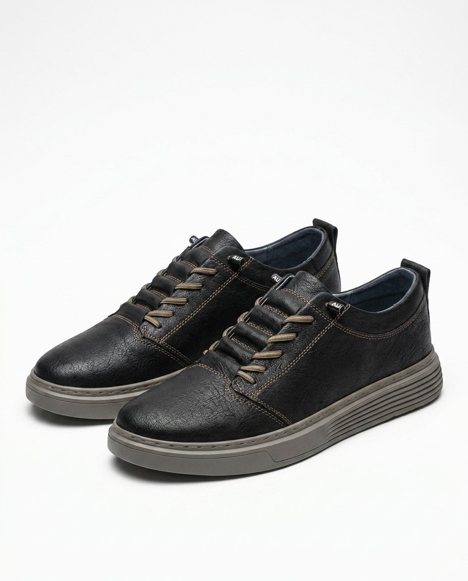 Men's Smart Trainers Low-Top Lace-Up Sneakers with Tonal Sole