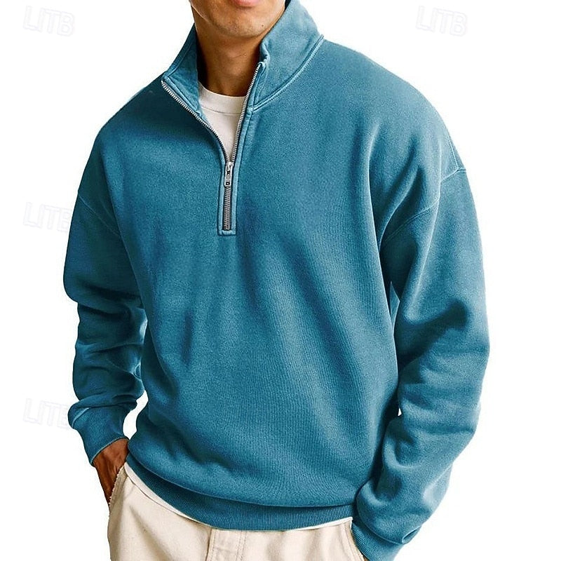Victor | Men's Stand-Collar Quarter-Zip Sweatshirt