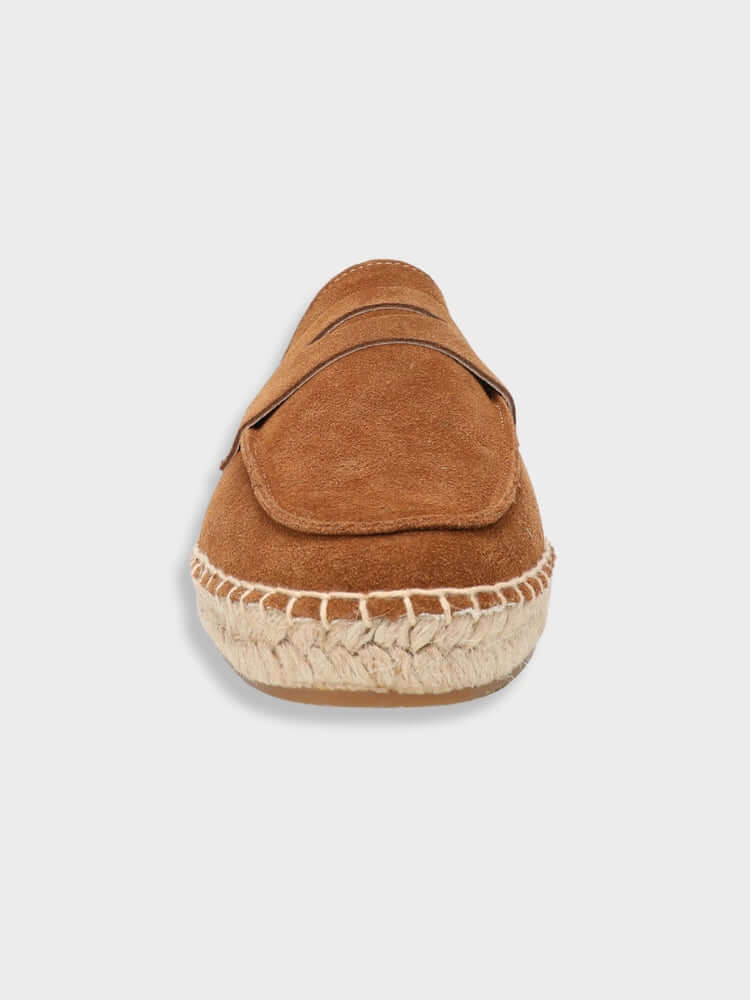Loafer Suede Penny Espadrille Jute Sole