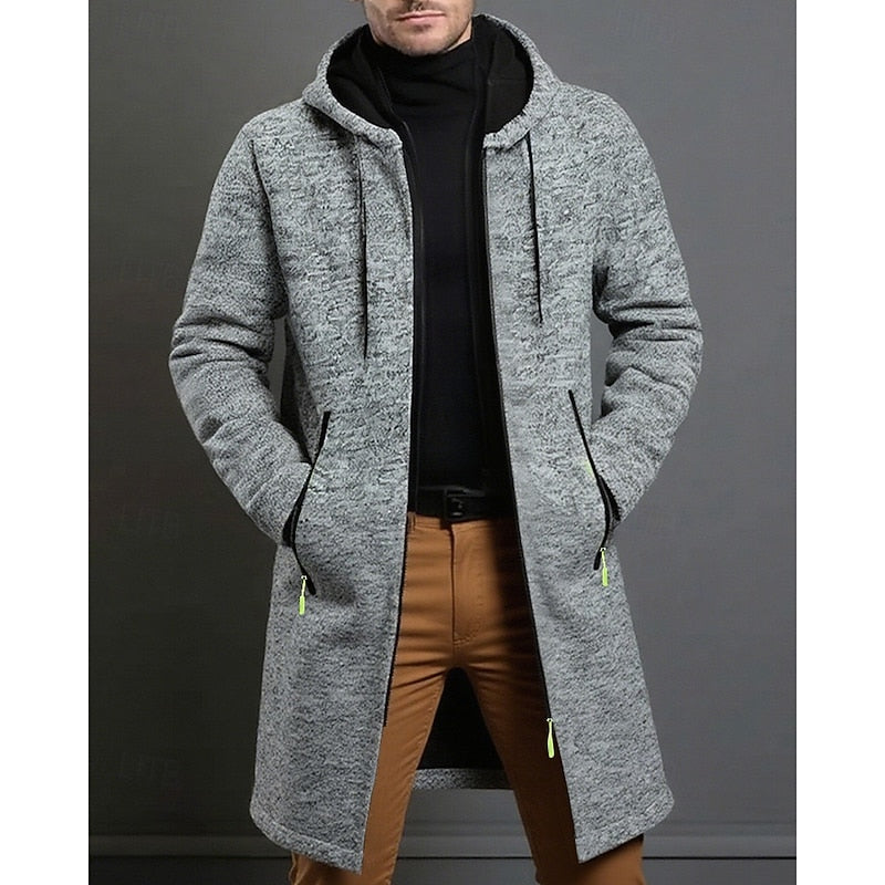 Conrad | Men's Hooded Longline Zip Coat