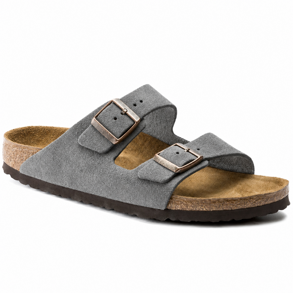 Men's Sandal Leather Cork Footbed Adjustable Buckle