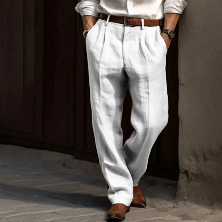 Men's Pinstripe Tailored Casual Trousers original photo 4